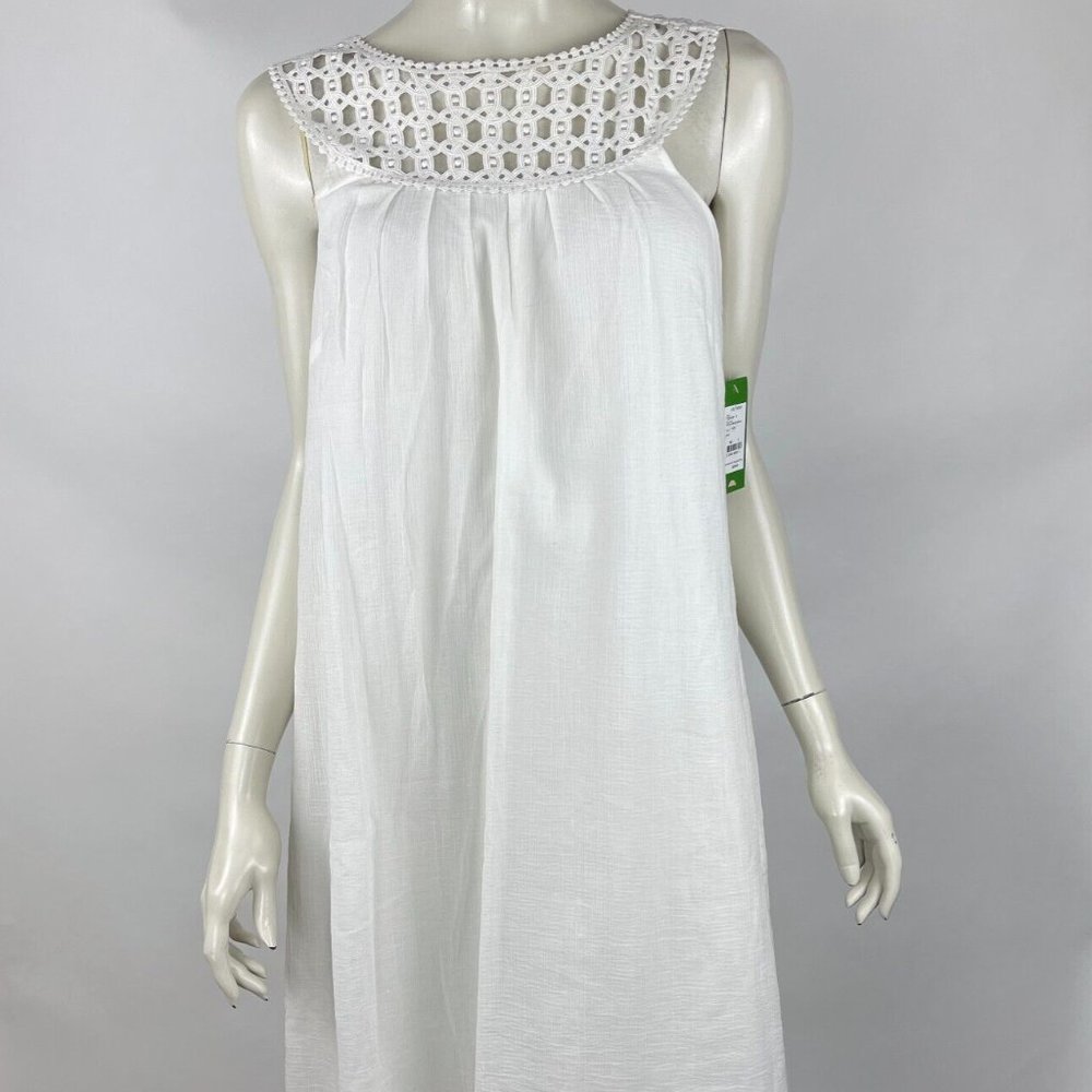 Lilly Pulitzer Sydney Crinkle Dress Women 8 NWT $228 Lace Sleeveless LinedCotton